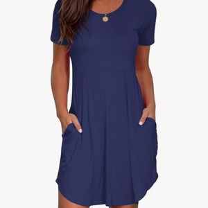 Blue skater tshirt dress